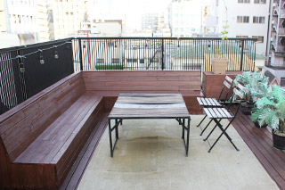 ウッドデッキソファー